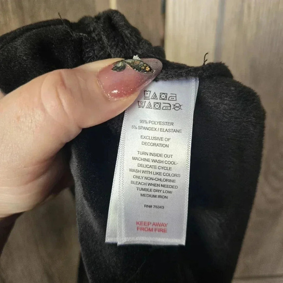 Women velour black casual yoga travel gym joggers - Picture 9 of 12